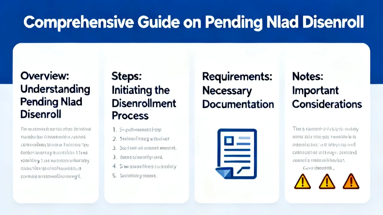 Understanding Pending Nlad Disenroll