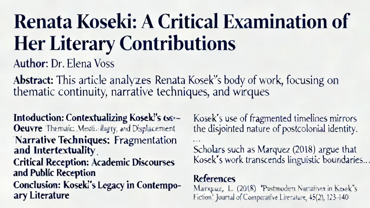 Mastering the Works of Renata Koseki