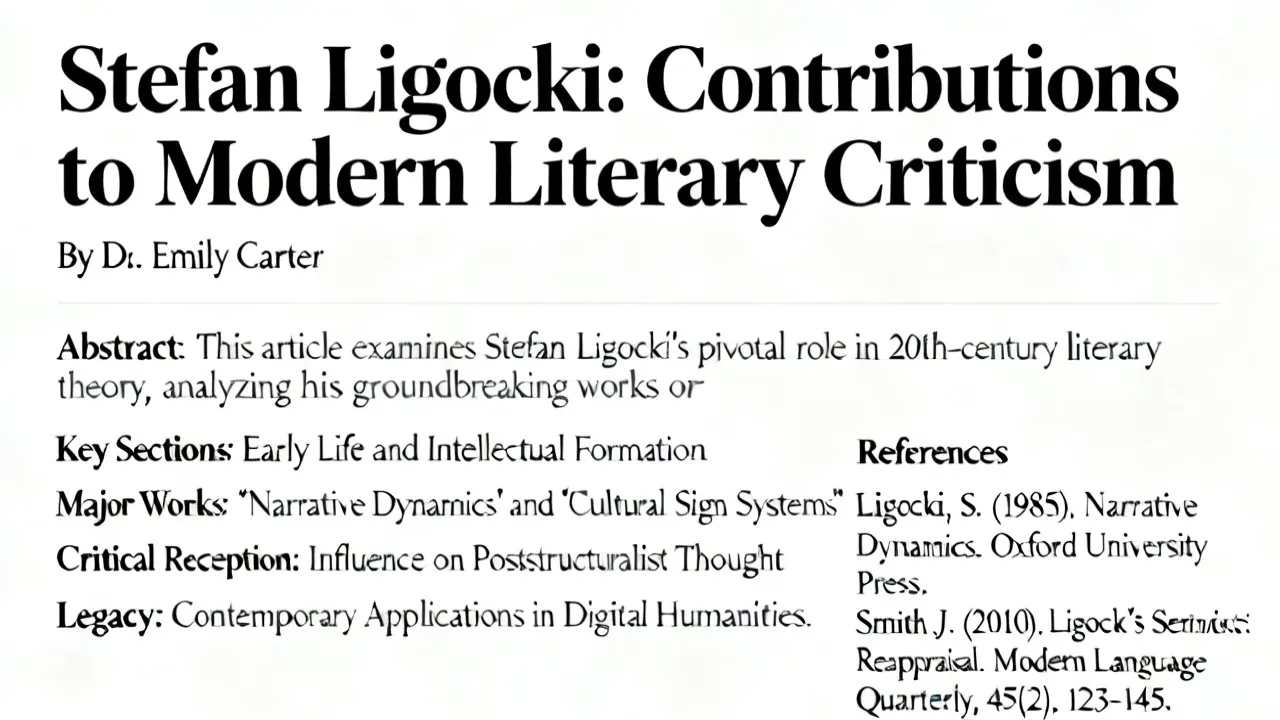 Exploring the Contributions of Stefan Ligocki